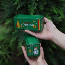 Contenedor de metal mini de 11,5 cm de largo, caja de almacenamiento de estilo industrial retro para oficina, organizador de hogar creativo