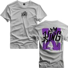 Shap Life 100% Cotton Printed Shirt Casual T-Shirt - 3612 - 灰色 - 查看 1