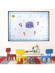 10米/卷，防水云边框装饰贴纸，黑板公告板教室装饰，笔记本，信封，教室，房间贴纸-可自由剪切 - 彩色 - 查看 4