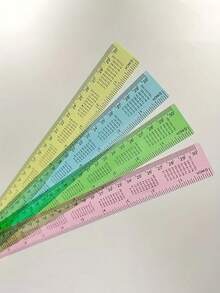 Back To School Season, Multiplication Table Ruler 30cm Ruler, Colorful Ruler, Plastic Ruler, School Ruler, Creative Stationery Ruler, Student Measuring Ruler Tool, Easy To Carry, With Inch And Centimeter Scale, School Supplies, Back To School Season, Suitable For School, Home Or Office, Plastic Ruler, Multiple Colors.