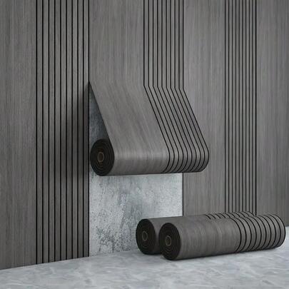 1 Roll, Meoky Brand, Thick, Peelable And Removable, Faux 3D Textured Wood Grain Grid Panels, Retro Wood Grain Striped Self-Adhesive Wall Panels, Vinyl Material, Waterproof, Scratch-Resistant, Soundproof Wallpaper. Suitable For Living Room, Bedroom, Ceiling, Corridor, Cafe, Office Decoration, High-End Home Art Decor.