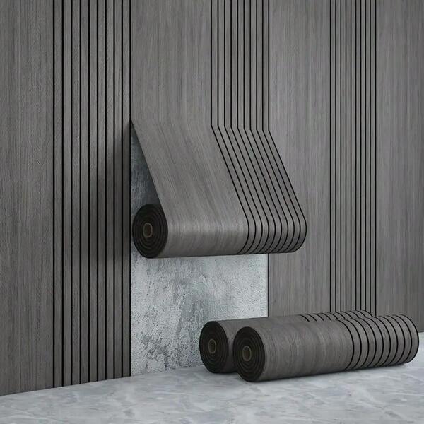 1 Roll, Meoky,Thickened, Peel-And-Stick Removable, Faux 3D Textured Wood Grain Grid Paneling, Retro Wood Stripe Self-Adhesive Wall Panels, Vinyl Waterproof, Scratch-Resistant, Soundproof Wallpaper. Suitable For Living Room, Bedroom, Ceiling, Hallway, Cafe, Office Renovation, High-End Home Art Decoration