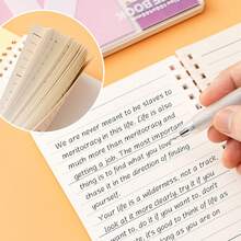 Multi-Functional Notebook Combination Set, Four-In-One Notebook With Sticky Notes, Index Stickers And Horizontal Lines, Loose-Leaf Book Waterproof Cover, Back To School And Office - Nhiều màu - Xem 7