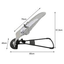 Babywippe, Babynest, beruhigende und bequeme Wippe, geeignet für Neugeborene, höhenverstellbar, maximale Tragkraft 18 kg, schwarz/grau