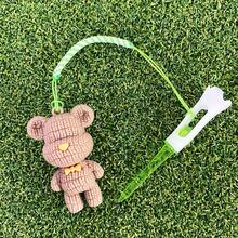 1 件装卡通熊玩偶高尔夫球座，83 毫米塑料高尔夫球座，带球座和球架