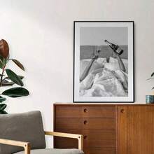 1_3 Peças Pôsteres de Luxo Preto e Branco, Fotografia da Torre de Champanhe e do Carro Esportivo, Impressão de Arte Fashion para Férias de Verão_Volta às Aulas, Conjunto de Decoração de Parede sem Moldura e P - Branco - Visão 4