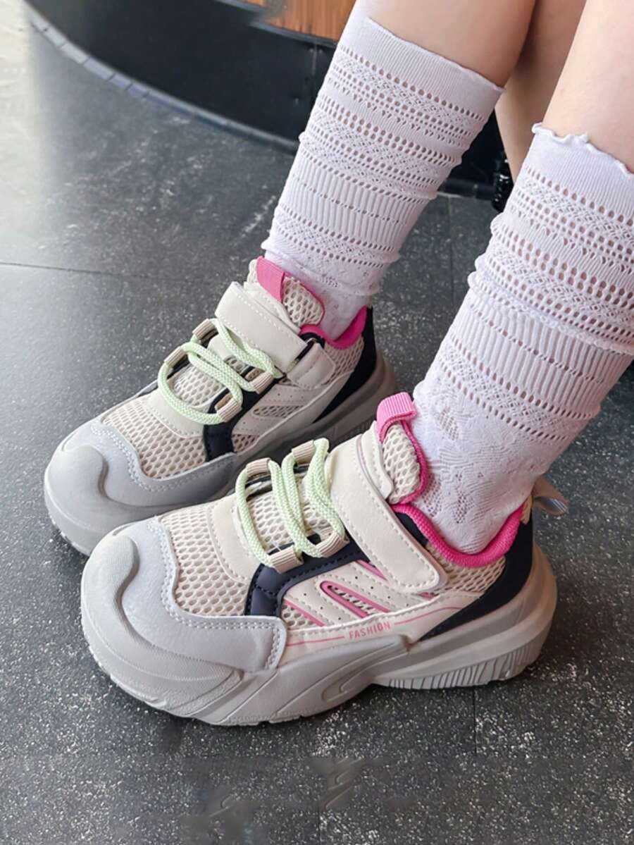 New Spring Style Children's Mesh Breathable Sneakers: Fashionable Casual Sneakers For Girls, Versatile Sneakers For Boys