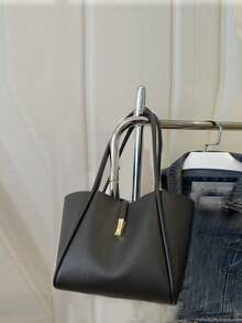 Neue Ankunft Einfarbige luxuriöse, stilvolle und vielseitige Damen Schulter Shopper Tasche