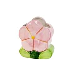 Flower Pen Holder Ceramic Desktop Decoration Cute Girl Desk Office Storage Box Stationery Shelf Storage Tank - 鬱金香粉紅色 - 查看 8