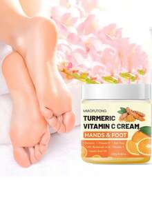 6-In-1 Hand And Foot Care Cream, Containing Turmeric, Vitamin C, Aloe Vera, Vitamin E, Jojoba Seed Oil, 30% Hyaluronic Acid And Other Ingredients, For Foot And Hand Care, Suitable For Dry And Hard Skin, Suitable For Feet, Hands, Knees And Body, Moisturizes Dry Skin - 250g/8.82oz - View 7