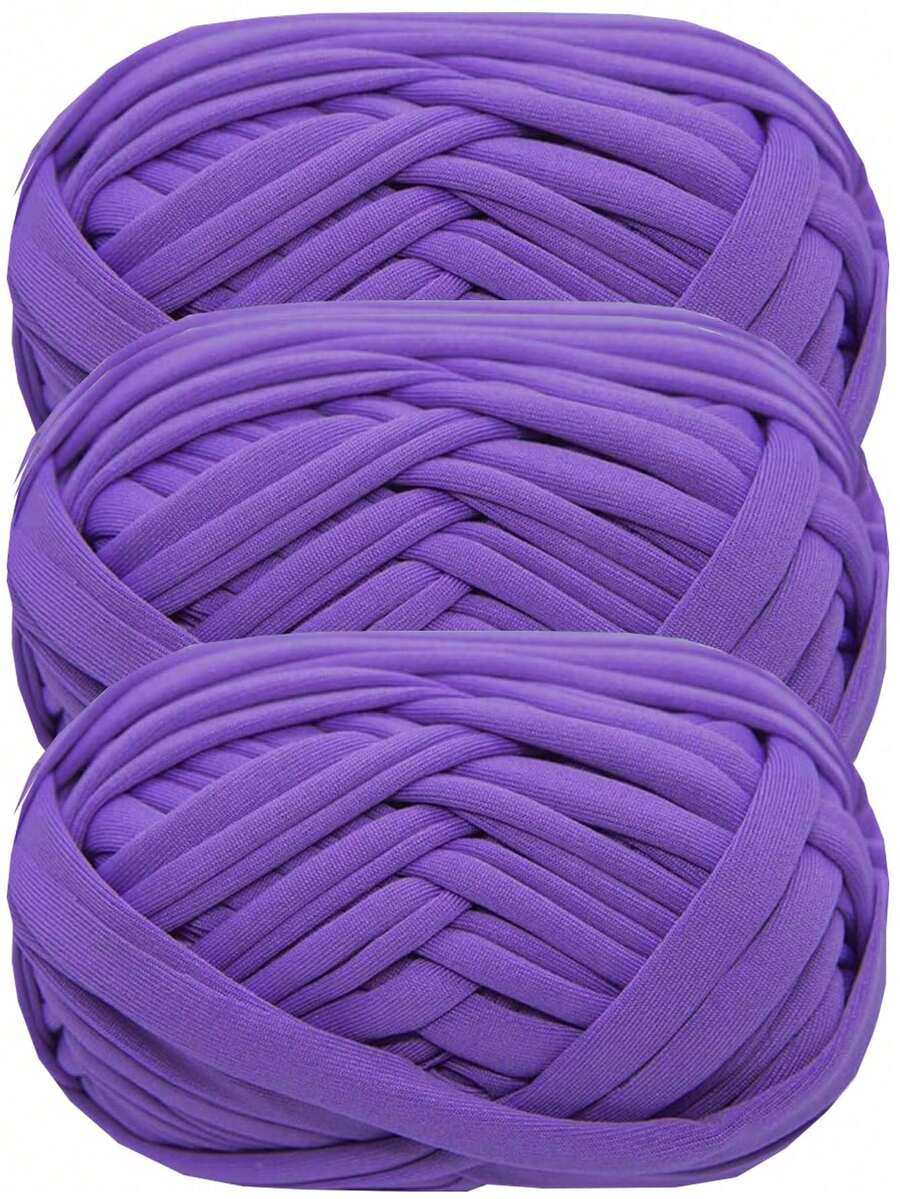 1/3pcs(100g/300g) Premium Polyester Crochet & Knitting Yarn, 30m/100g/Pc Length - Ideal For DIY Projects, T-Shirts, Slippers & Baskets,Fabric Strip Handmade Weaving Diy Bag, Toy, Shoe, Carpet, Organizing Basket Thread