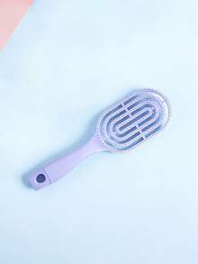 2/1pc Pink Long-Handled Women's Comb, Suitable For Long Curly And Fluffy Styling Of All Hair Types, Hollow Rib Design, Dry And Wet Anti-Static Comb, High Top Fluffy Styling Comb, Long Hair And Curly Hair Massage Comb, Large Curved Rib Comb, Very Suitable For National Day, Bathroom, Scalp Massage, Home Massage, Back To School Season, Back To School, Travel Vacation And Daily Life, Etc., Is A Perfect Holiday Gift For Family And Friends