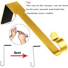 圣诞节新款壁炉架袜架挂钩，防滑壁炉圣诞袜架，圣诞节用品 - 彩色 - 查看 8