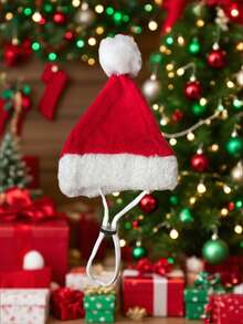 Christmas Pet Costume Set |Santa - Style Pet Outfit Set Cat Dog Hat| Antler Headband, Scarf & Cape Out Fit Halloween Halloween Costumes