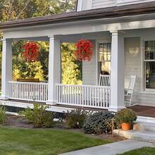 10/6/4/2pcs UV-Resistant Silk Bindweed Artificial Flowers, Large Red Bindweed With Eucalyptus Leaves Wall Hanging Greenery Decor, Suitable For Halloween, Autumn Decor, Christmas Decor, Home Decor, Room Decor, Garden Decor, Classroom Decor, Bedroom Decor, Wedding Decor, Bridal Shower, Party Decor, Baby Shower, Wedding, Patio Decor