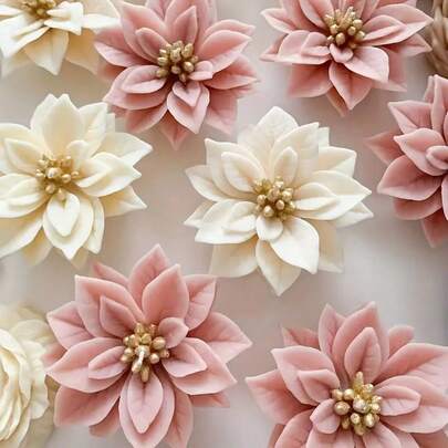 1 件圣诞花硅胶模具，DIY 常春藤叶形树脂工具、蜡烛、蜡、石膏模具装饰工具，适用于生日、情人节、母亲节、婚礼、新年、圣诞装饰