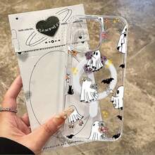 Transparent Phone Case With Large Hole For Halloween With Magnetic Ring Compatible With IPhone 17 Air/16 15 14 13 12 Pro Max 16 15 14 - 無色 - 查看 4