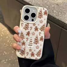 1 szt. Białe matowe etui na telefon z teksturą i wzorem bałwana, personalizowane do 'a 16 Pro Max, 15/14 Plus, 13, 12, 11, kompatybilne z serią