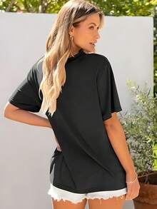 Drip Go 100 Percent Cotton T Shirt For Men Women Graphic Tee With Red And White Design Comfortable Casual Streetwear Fashion Top USA Made - 黑色2 - 查看 3