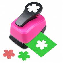 Perforadora de 1 pulgada (25 mm) con diseño de sakura, color aleatorio, adecuada para papel fotográfico DIY, manualidades, scrapbooking, uso estudiantil y diario - Perforadora de papel Sakura de 1 pulgada y 25 mm - Ver 3