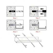 1/2/4件4/7/12/15英寸透明亚克力U型壁挂式收纳架，无需钻孔，指甲油展示架，厨房调味品收纳架