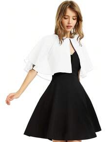 Women's Soft Chiffon Shawl Wraps Shrug Evening Dress Wedding Cape Bolero Flapper Cover Up - 寶藍色 - 查看 7