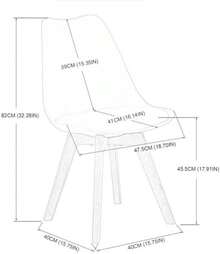 4er Set Esszimmerstühle mit Massivholz Buche Bein SGS Geprüfter, Retro Design Gepolsterter Küchenstuhl, Schwarz