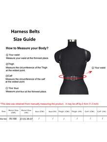 Leather Chest Harness Belt For Women Chest Harness Woman Fashion Wide Leather Waist Harness For Women Rave Costume Belt Women's Belts & Trouser Belts