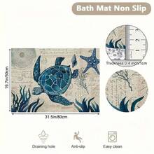 حصيرة الحمام غير الانزلاقية، حصيرة حمام ناعمة مريحة مع فتحات تصريف، حصيرة استحمام من مادة البي في سي بتصميم لوفة للتدليك، للاستخدام في الحمام والأماكن الرطبة، سريعة التجفيف