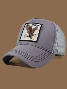 1 chiếc mũ lưỡi trai Unisex có miếng vá thêu hình đại bàng, phù hợp cho trang phục thường ngày và thể thao - Nhiều màu - Xem 14