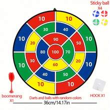 1 zestaw kolorowych, lepkich piłek i rzutek do gry – średnica 14/29 cala, zestaw zabawek sportowych i rekreacyjnych z wieloma kolorowymi, lepkimi piłeczkami i rzutkami – odpowiedni do gier/zabawek na przyjęciach w pomieszczeniach i na zewnątrz, rekwizyty do gier interaktywnych dla rodzin, składany i przenośny, idealny dla dzieci, uczniów i rozrywki rodzinnej – świetny prezent dla chłopców i dziewcząt, na urodziny, Boże Narodzenie, Halloween, Wielkanoc, powrót do szkoły, Święto Dziękczynienia i spotkania rodzinne