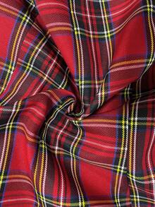 Women's Casual Christmas Plaid Single-Breasted Fitted Long Sleeve Blazer - Red - View 6