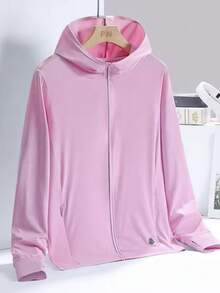 Lightweight Full Zip Jacket UPF 50+ Hood For Hiking Fishing And Outdoors - Biru - View 3
