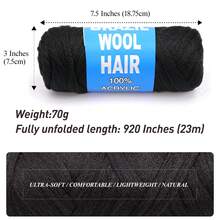 5 role păr natural negru brazilian din lână pentru păr african croșetat Jumbo împletituri senegaleze răsucite tricotat păr împletituri Faux Locs extensii de păr sintetice pentru femei 70G/rolă