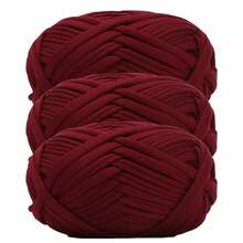 1/3pcs(100g/300g) Premium Polyester Crochet & Knitting Yarn, 30m/100g/Pc Length - Ideal For DIY Projects, T-Shirts, Slippers & Baskets,Fabric Strip Handmade Weaving Diy Bag, Toy, Shoe, Carpet, Organizing Basket Thread