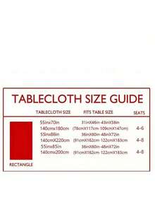 New American Christmas Tablecloth, Large Bell & Snowflake Print, Dust-Proof Holiday Party Tablecloth, Bell Tablecloth, Candle Tablecloth - Multicolor - View 6