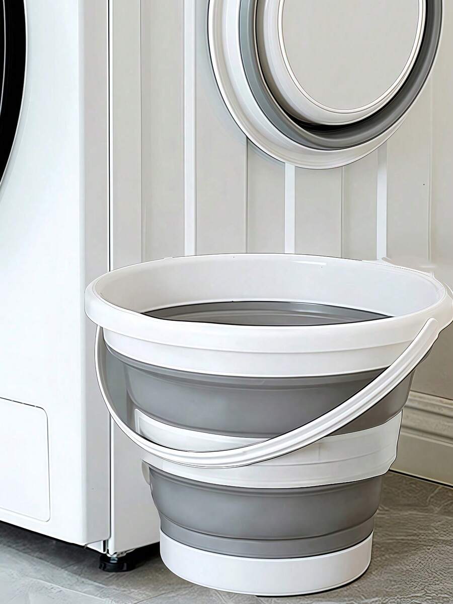 1 pieza Cesta de ropa sucia para el baño, herramientas de vuelta al colegio, cubo de lavandería plegable, cubo para lavar los pies, cubo de lavandería, almacenamiento y organización para el baño, recipiente para lavar la ropa interior, suministros de vuelta al colegio, almacenamiento de temporada de vuelta al colegio, accesorios de baño