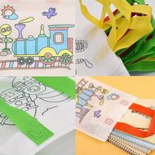 20 حقيبة قماشية غير منسوجة لل- DIY، مناسبة للتلوين، قابلة للاستخدام في الفنون والحرف والهدايا الحفلات، لا تحتاج إلى كهرباء، أنماط متنوعة، مناسبة لأنشطة المدرسة وحقائب هدايا عيد الميلاد - متعدد الألوان - مشاهدة 5