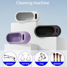 1 Peça Máquina de Limpeza, 3 Modos de Limpeza Profunda 360°, Máquina de Limpeza Portátil para Uso Doméstico, Adequada para Pincéis de Maquiagem, Aparelhos Ortodônticos, Dentaduras, Joias, Óculos, Relógios, Anéis, Protetor Bucal, Alinhadores, Cabeça de Escova de Dentes | Uso Doméstico Sem Esforço - Multicolorido - Visão 2