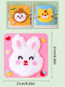 1pc DIY Sewing Craft Kit For Kids, Christmas Handmade Toys, Christmas Small Gifts, Santa Claus, Snowman, Christmas Tree, Reindeer, Gingerbread Man, Creative Cartoon, Knitted Embroidery Painting, Material Pack, Educational DIY Craft Kit,Diy,Embroidery Kit,Embroidery