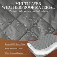 Magnetic Thermal Insulated Curtain 36x82, Curtain Size 38x84, All-Season Draft Stopper With 300D Oxford Fabric & Cotton Fill, Thermal Door Cover Year-Round Use - Customize - View 2