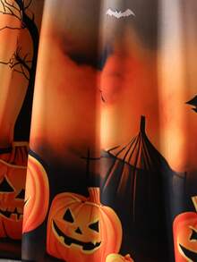 Girls' Pumpkin Halloween Outfit, Includes Pinafore Dress + Hooded Cape Jacket, Autumn/Winter