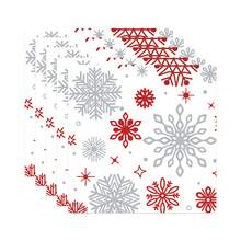 10pcs Christmas Party Supplies Dinnerware Packs Red Snowflakes Plates Napkins Cups Christmas Snowflakes Tableware Set For Winter Holiday Birthday Xmas Party Supplies Merry Christmas Decorations - Multicolor - View 12