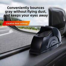 1pc Black Windproof Car Ashtray - Universal Model, Fashionable Black With Metal Lining, Seamless One-Piece Design, Sealed To Prevent Ash Leakage And Odor Diffusion - 1pc Car Ashtray - View 4