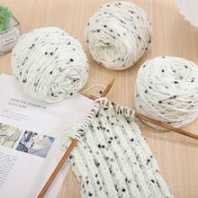 Fir gros de Halloween pentru croșetat - 1 buc bilă de lână mohair stil jeleu, fir de croșetat manual din lână spray colorată, fir de mohair multicolor cu pete pentru decor de Crăciun, tricotat țesături, eșarfe DIY, pălării, păpuși, genți, pulovere, fire de croșetat, fire groase - Multicolor - Vizualizare 3