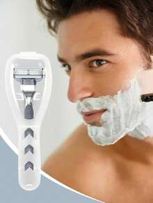 2 Pieces Of Manual Shavers, Ergonomic Anti-Slip Handle, With Five Layers Of Sharp Blades, Close To The Facial Contour, Smooth And Clean Shaving, Effectively Reduce Skin Friction, Suitable For Dry And Wet Use, Convenient For Daily Shaving And Travel, Party Supplies, Closet Organizer, Bathroom Storage, Travel Bottle.