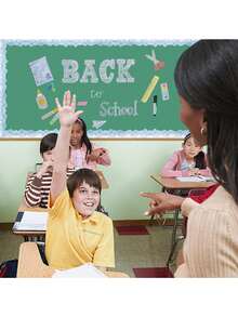 10米/卷，防水云边框装饰贴纸，黑板公告板教室装饰，笔记本，信封，教室，房间贴纸-可自由剪切 - 彩色 - 查看 6