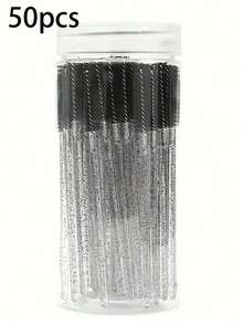 100/70/50PCS Eyelash Brushes, Mascara Wands With Container, Bendable Disposable Eyebrow Spoolies, Lash Brush For Lash Extensions, Eyebrow Spoolie, Castor Oil Brushes (Not All Sku Are In Bottle) (Multiple Colors Available)