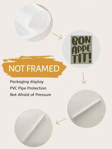 1pc Modern Typography, Elegant DesignFrameless Waterproof Wall Art - Minimalist Wall Art For Kitchen, Living Room, Bathroom Decor, Dining Room Wall Decor, Bedroom Decoration Decor