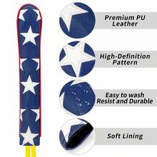 Vibrant Star Directional Alignment Stick Cover - Protective Golf Club Head Protector For Enthusiasts & Daily Practice Players | Perfect For On-Course & Training Sessions - Blue - View 5